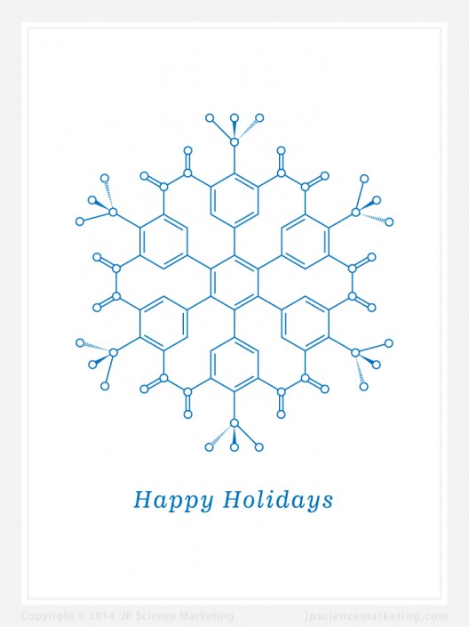 Molecule Snowflake Science Holiday Card - JP Science Marketing