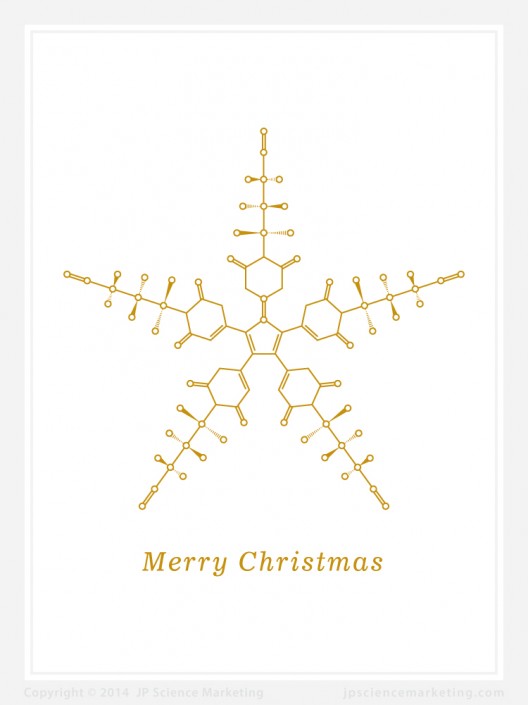 Molecule Star Science Christmas Card - JP Science Marketing